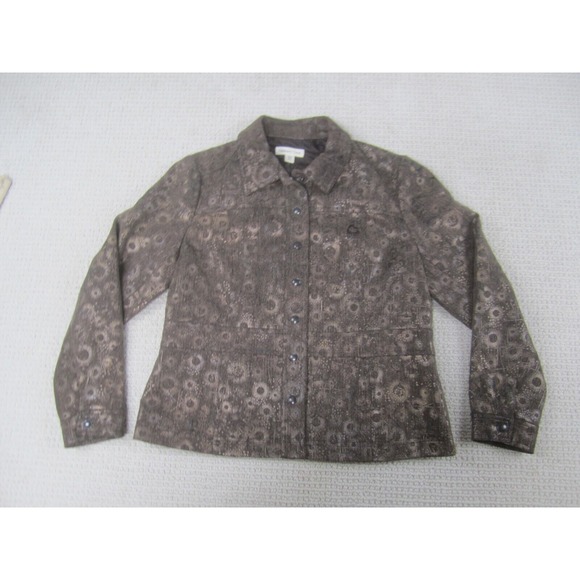 Coldwater Creek Jacket‎ Womens P12 Petite Casual Snap Up Collared Long Sleeve - Picture 1 of 10